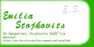 emilia stojkovits business card